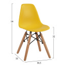 ΚΑΡΕΚΛΑ TWIST KID ΤΜΧ.HM8453.04 ΞΥΛΙΝΑ ΠΟΔΙΑ &ΚΑΘΙΣΜΑ ΚΙΤΡΙΝΟ PP 30,5Χ33Χ59 ΕΚ 4τμχ