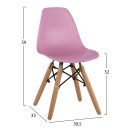 ΚΑΡΕΚΛΑ TWIST KID ΤΜΧ.HM8453.05 ΞΥΛΙΝΑ ΠΟΔΙΑ & ΚΑΘΙΣΜΑ ΡΟΖ PP 30,5Χ33Χ59 ΕΚ 4τμχ