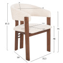 ΚΑΡΕΚΛΑ ZARRA HM9970.03 RUBBERWOOD ΣΕ ΚΑΡΥΔΙ-ΕΚΡΟΥ ΜΠΟΥΚΛΕ ΥΦΑΣΜΑ 55,5x59x81,5Υεκ 2τμχ