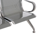 ΚΑΘΙΣΜΑ ΑΝΑΜΟΝΗΣ Τ.ΑΕΡΟΔΡΟΜΙΟΥ 4ΘΕΣΙΟ AVIATOR HM18401 ΜΕΤΑΛΛΟ MESH ΓΚΡΙ 223x55x76Υ