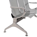 ΚΑΘΙΣΜΑ ΑΝΑΜΟΝΗΣ Τ.ΑΕΡΟΔΡΟΜΙΟΥ 4ΘΕΣΙΟ AVIATOR HM18401 ΜΕΤΑΛΛΟ MESH ΓΚΡΙ 223x55x76Υ