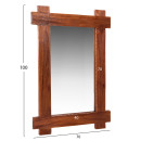 ΚΑΘΡΕΠΤΗΣ ΤΟΙΧΟΥ HM4303 ΑΝΑΚΥΚΛΩΜΕΝΟ TEAK ΣΕ ΦΥΣΙΚΟ 70x100Υεκ.