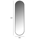 ΚΑΘΡΕΠΤΗΣ ΤΟΙΧΟΥ HM9581.01 ΨΗΛΟΣ ΟΒΑΛ ΣΚΕΛΕΤΟΣ ΑΛΟΥΜΙΝΙΟΥ ΜΑΥΡΟΣ 38,5x4x149Υεκ.