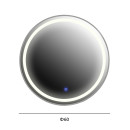 ΚΑΘΡΕΠΤΗΣ ΤΟΙΧΟΥ ΣΤΡΟΓΓΥΛΟΣ HM9580.40 ΑΛΟΥΜΙΝΙΟ ΣΕ ΓΚΡΙ-ΦΩΤΙΣΜΟΣ LED Φ60x3εκ.
