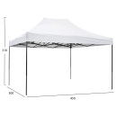 ΚΙΟΣΚΙ/GAZEBO MATTHEW HM6311 ΠΤΥΣΣΟΜΕΝΟ-ΣΚΕΛΕΤΟΣ ΜΕΤΑΛ.ΜΑΥΡΟΣ-ΛΕΥΚΟ ΥΦΑΣΜΑ 3x4,5x3,10Yμ