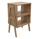 ΚΟΜΟΔΙΝΟ JAKE HM18182.04 ΜΕΛΑΜΙΝΗ ΣΕ ΦΥΣΙΚΟ ΞΥΛΟΥ 48x35x49Υεκ.