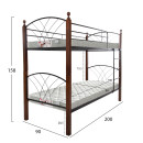 ΚΟΥΚΕΤΑ ΜΕ ΣΤΡΩΜΑΤΑ STOREY HM21334 ΜΕΤΑΛΛΟ & ΞΥΛΟ RUBBERWOOD--ΓΙΑ ΣΤΡΩΜΑΤΑ 90x190εκ.