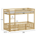ΚΟΥΚΕΤΑ ΠΑΙΔΙΚΗ ΜΕ ΠΑΡΚΑΚΙ PLAYKID HM21312 ΞΥΛΟ ΠΕΥΚΟΥ ΦΥΣΙΚΟ--ME ΣΤΡΩΜΑ 90x190εκ
