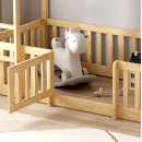 ΚΟΥΚΕΤΑ ΠΑΙΔΙΚΗ ΜΕ ΠΑΡΚΑΚΙ PLAYKID HM21312 ΞΥΛΟ ΠΕΥΚΟΥ ΦΥΣΙΚΟ--ME ΣΤΡΩΜΑ 90x190εκ