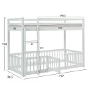 ΚΟΥΚΕΤΑ ΠΑΙΔΙΚΗ ΜΕ ΠΑΡΚΑΚΙ PLAYKID HM21312.01 ΞΥΛΟ ΠΕΥΚΟΥ ΛΕΥΚΟ--ME ΣΤΡΩΜΑ 90x190εκ