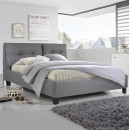 ΚΡΕΒΑΤΙ BILLIE 160x200 εκ. ΜΕ ΥΦΑΣΜΑ ΓΚΡΙ HM551.05