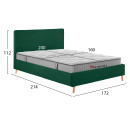 ΚΡΕΒΑΤΙ ΔΙΠΛΟ ΜΕ ΣΤΡΩΜΑ INDRA HM10769.04 ΒΕΛΟΥΔΟ ΚΥΠΑΡΙΣΣΙ--ΓΙΑ ΣΤΡΩΜΑ 160x200εκ