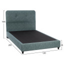 ΚΡΕΒΑΤΙ DOLORES LIGHT GREEN HM648.27 ΓΙΑ ΣΤΡΩΜΑ 120x200 εκ.