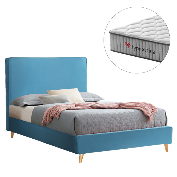 ΚΡΕΒΑΤΙ ΗΜΙΔΙΠΛΟ ΜΕ ΣΤΡΩΜΑ MAYLIN HM10758.02 ΒΕΛΟΥΔΟ ΤΙΡΚΟΥΑΖ--ΣΤΡΩΜΑ 120Χ200εκ