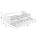 ΚΡΕΒΑΤΙ ΚΑΝΑΠΕΣ ΜΕ ΣΥΡΟΜΕΝΟ TRADDY HM21313 ΞΥΛΟ ΠΕΥΚΟΥ ΛΕΥΚΟ--ΜΕ 2 ΣΤΡΩΜΑΤΑ 90x190εκ