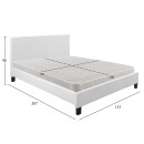 ΚΡΕΒΑΤΙ ΜΕ ΣΤΡΩΜΑ BECCA HM21283.01 ΛΕΥΚΟ PU--ΓΙΑ 150x200εκ