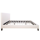 ΚΡΕΒΑΤΙ ΜΕ ΣΤΡΩΜΑ BECCA HM21283.01 ΛΕΥΚΟ PU--ΓΙΑ 150x200εκ