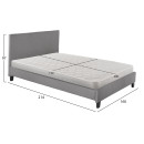 ΚΡΕΒΑΤΙ ΜΕ ΣΤΡΩΜΑ BECCA HM21283.04 ΓΚΡΙ ΥΦΑΣΜΑ--ΓΙΑ 150x200εκ