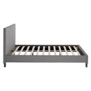 ΚΡΕΒΑΤΙ ΜΕ ΣΤΡΩΜΑ BECCA HM21283.04 ΓΚΡΙ ΥΦΑΣΜΑ--ΓΙΑ 150x200εκ