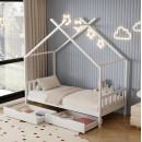 ΚΡΕΒΑΤΙ ΠΑΙΔΙΚΟ KLARICE HM680.03 τ.MONTESSORI-2 ΣΥΡΤΑΡΙΑ-ΞΥΛΟ ΠΕΥΚΟΥ ΛΕΥΚΟ-190x90εκ