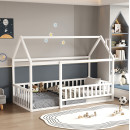 ΚΡΕΒΑΤΙ ΠΑΙΔΙΚΟ ΜΕ ΚΑΓΚΕΛΟ HOUSER HM706.03 τ.MONTESSORI ΞΥΛΟ ΠΕΥΚΟ ΛΕΥΚΟ-190x90εκ
