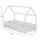 ΚΡΕΒΑΤΙ ΠΑΙΔΙΚΟ ΜΕ ΣΤΡΩΜΑ PHYLLIS HM21304.01 ΞΥΛΟ ΠΕΥΚΟΥ ΣΕ ΛΕΥΚΟ--ΣΤΡΩΜΑ 90x190εκ