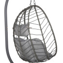 ΚΡΕΜΑΣΤΗ ΠΟΛΥΘΡΟΝΑ ΦΩΛΙΑ MILLIE HM5997.10 ΜΕΤΑΛΛΟ-ΣΥΝΘ.RATTAN ΓΚΡΙ 90x75x190Υεκ.