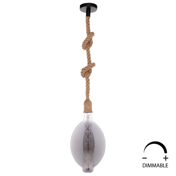 ΛΑΜΠΤΗΡΑΣ LED FILAMENT 8W E27 3000K SMOKE DIMMABLE HM4051.03