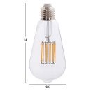 ΛΑΜΠΤΗΡΑΣ HM4189.01 LED FILAMENT 12W E27 2700K ΔΙΑΦΑΝΟΣ