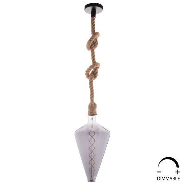 ΛΑΜΠΤΗΡΑΣ LED FILAMENT 8W E27 3000K SMOKE COLOR DIMMABLE  HM4054.03