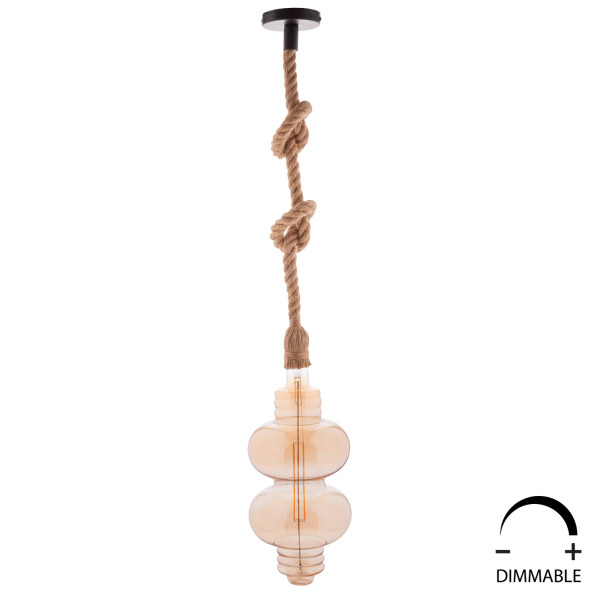 ΛΑΜΠΤΗΡΑΣ LED FILAMENT 8W E27 3000K GOLD COLOR DIMMABLE HM4053.02