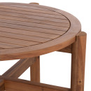 LOUNGE ΣΕΤ SANJI HM21214 ΤΡΑΠΕΖΙ & 2 ΠΟΛΥΘΡΟΝΕΣ--ΞΥΛΟ ΑΚΑΚΙΑΣ-ΑΛΟΥΜΙΝΙΟ-ΣΧΟΙΝΙ