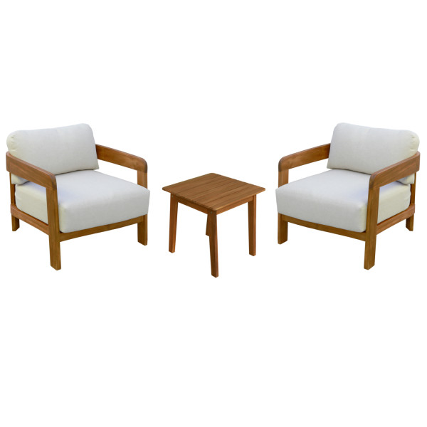 LOUNGE ΣΕΤ SOLARA HM10892 ΤΡΑΠΕΖΑΚΙ & 2 ΠΟΛΥΘΡΟΝΕΣ--ΞΥΛΟ ΑΚΑΚΙΑΣ--ΕΚΡΟΥ ΜΑΞΙΛΑΡΙΑ