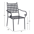 ΜΕΤΑΛΛΙΚΗ ΠΟΛΥΘΡΟΝΑ KENNEDY HM5171.11 ΣΕ ΜΑΥΡΗ ΑΠΟΧΡΩΣΗ 57x60x92Y