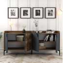 ΜΠΟΥΦΕΣ ΜΕΛΑΜΙΝΗΣ ΚΑΡΥΔΙ ΚΑΙ ΑΝΘΡΑΚΙ 180x35x78Yεκ. HM9433.01