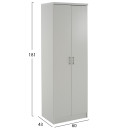 ΝΤΟΥΛΑΠΑ 2ΦΥΛΛΗ BAILEY ΜΕ ΤΡΙΑ ΡΑΦΙΑ HM337.05 ΜΕΛΑΜΙΝΗ ΛΕΥΚΗ 60Χ43Χ181Υεκ.