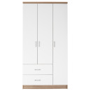 ΝΤΟΥΛΑΠΑ 3ΦΥΛΛΗ ME 2 ΣΥΡΤΑΡΙΑ CAESAR HM340.06 SONAMA - ΛΕΥΚO 89x42,5x181 εκ.