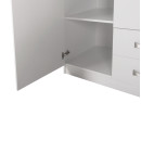 ΝΤΟΥΛΑΠΑ 3ΦΥΛΛΗ ΜΕ ΠΑΤΑΡΙ CARLY HM10891.05 ΜΕΛΑΜΙΝΗ ΣΕ ΛΕΥΚΟ 150X55Χ240Υεκ.
