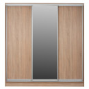 ΝΤΟΥΛΑΠΑ 3ΦΥΛΛΗ ΣΥΡΟΜΕΝΗ ΜΕ ΚΑΘΡΕΠΤΗ SONAMA OAK HM2435  200X60X210Υεκ