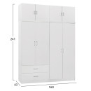 ΝΤΟΥΛΑΠΑ 4-ΦΥΛΛΗ ΜΕ ΠΑΤΑΡΙ & ΣΥΡΤΑΡΙΑ JENNA HM11355.05 ΜΕΛΑΜΙΝΗ ΣΕ ΛΕΥΚΟ 160x43x240Υεκ