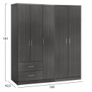 ΝΤΟΥΛΑΠΑ 5ΦΥΛΛΗ CAESAR HM21234.01 ΜΕΛΑΜΙΝΗ ΧΡΩΜΑ ZEBRANO 150x42.5x181Υεκ
