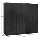 ΝΤΟΥΛΑΠΑ 6ΦΥΛΛΗ BLAKELY HM21235.01 ΜΕΛΑΜΙΝΗ ΧΡΩΜΑ ZEBRANO 201x43x181Υεκ