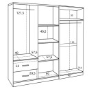 ΝΤΟΥΛΑΠΑ 6ΦΥΛΛΗ BLAKELY HM21235.01 ΜΕΛΑΜΙΝΗ ΧΡΩΜΑ ZEBRANO 201x43x181Υεκ