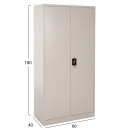 ΝΤΟΥΛΑΠΑ ΜΕΤΑΛΛΙΚΗ CLOD HM5961.11 2ΦΥΛΛΗ ΜΕ ΧΩΡΙΣΜΑ ΑΝΟΙΧΤΟ ΓΚΡΙ 90Χ40Χ180Yεκ.