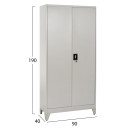ΝΤΟΥΛΑΠΑ ΜΕΤΑΛΛΙΚΗ DURON HM21000 ΔΙΦΥΛΛΗ ΜΕ 5 ΑΠΟΘ.ΧΩΡΟΥΣ & ΠΟΔΙΑ- ΓΚΡΙ 90Χ40Χ190Yεκ