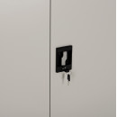 ΝΤΟΥΛΑΠΑ ΜΕΤΑΛΛΙΚΗ DURON HM21000 ΔΙΦΥΛΛΗ ΜΕ 5 ΑΠΟΘ.ΧΩΡΟΥΣ & ΠΟΔΙΑ- ΓΚΡΙ 90Χ40Χ190Yεκ