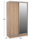 ΝΤΟΥΛΑΠΑ ΣΥΡΟΜΕΝΗ ADLER ΜΕΛΑΜΙΝΗΣ 120x60x220Yεκ. ΔΙΦΥΛΛΗ SONAMA ΜΕ ΚΑΘΡΕΠΤΗ HM2460.01