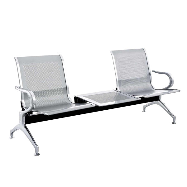 ΠΑΓΚΑΚΙ Τ.ΑΕΡΟΔΡΟΜΙΟΥ 2ΘΕΣΙΟ+ΤΡΑΠΕΖΙ AVIATOR HM18402 ΜΕΤΑΛΛΟ MESH ΓΚΡΙ 171x64x76Υεκ