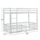 ΠΑΙΔΙΚΗ ΚΟΥΚΕΤΑ τ.MONTESSORI ΜΕ ΠΑΡΚΑΚΙ PLAYKID HM703.03 ΞΥΛΟ ΠΕΥΚΟΥ ΛΕΥΚΟ ΓΙΑ 190x90εκ