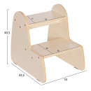 ΠΑΙΔΙΚΗ ΣΚΑΛΑ/ΣΚΑΜΠΟ RICKI HM18340.01 MDF & ΚΟΝΤΡΑΠΛΑΚΕ ΦΥΣΙΚΟ 33x43.5x40.5Υεκ